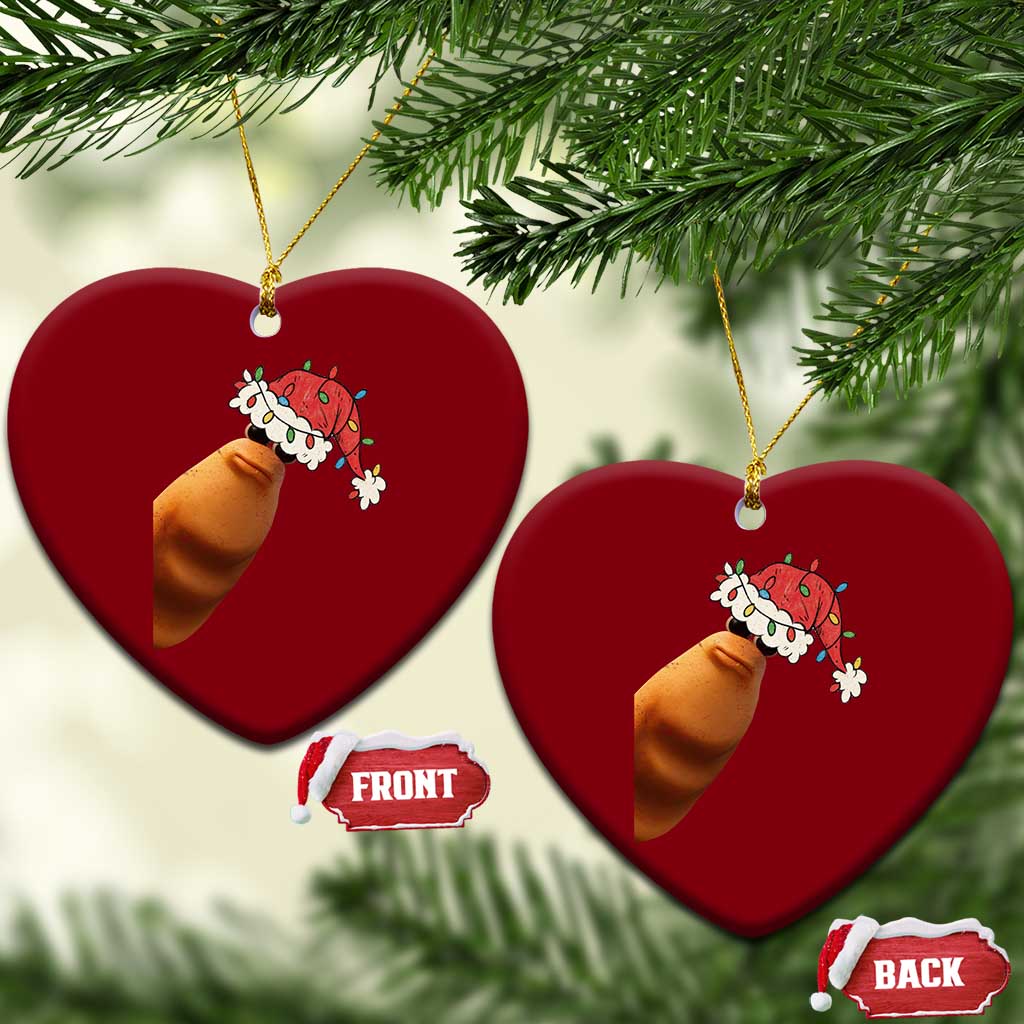 Marcus The Worm Christmas Ceramic Ornament Funny Internet Brainrot Meme TS10 Print Your Wear