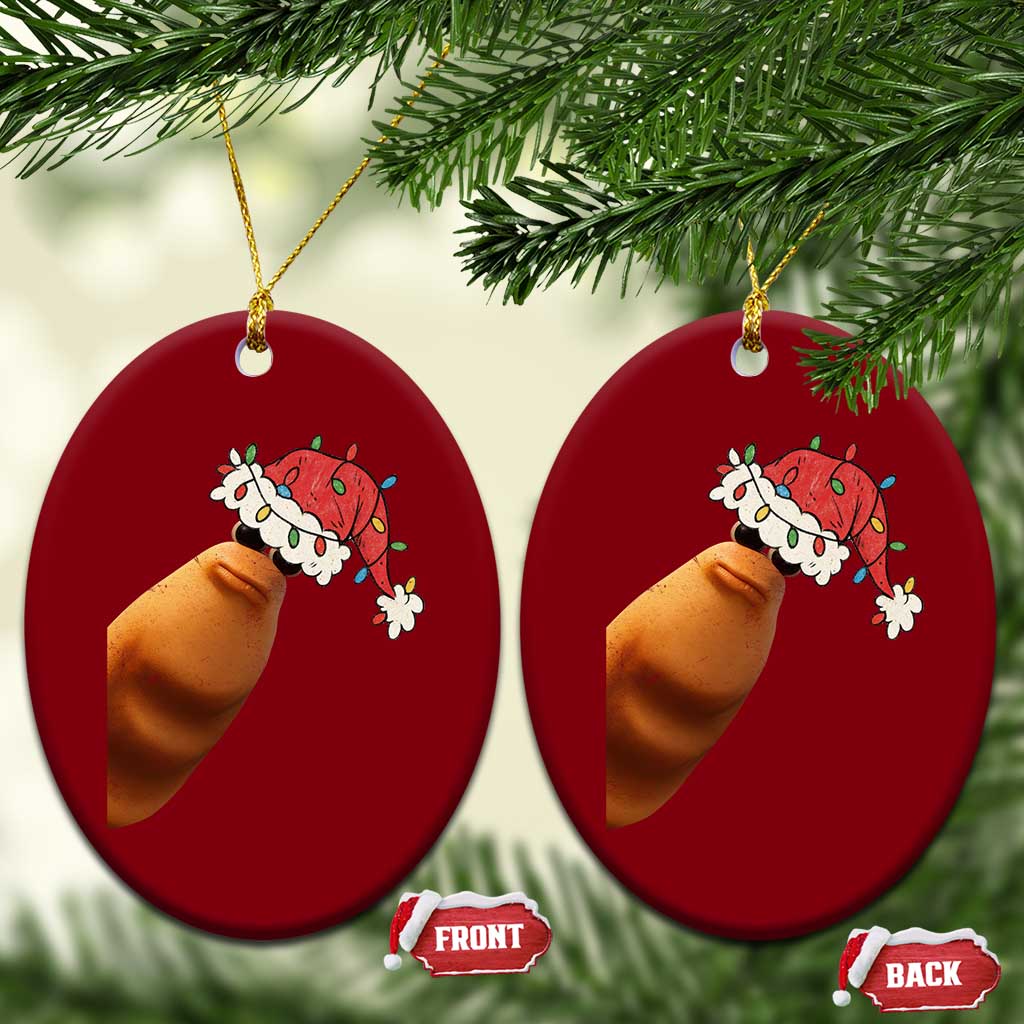 Marcus The Worm Christmas Ceramic Ornament Funny Internet Brainrot Meme TS10 Print Your Wear