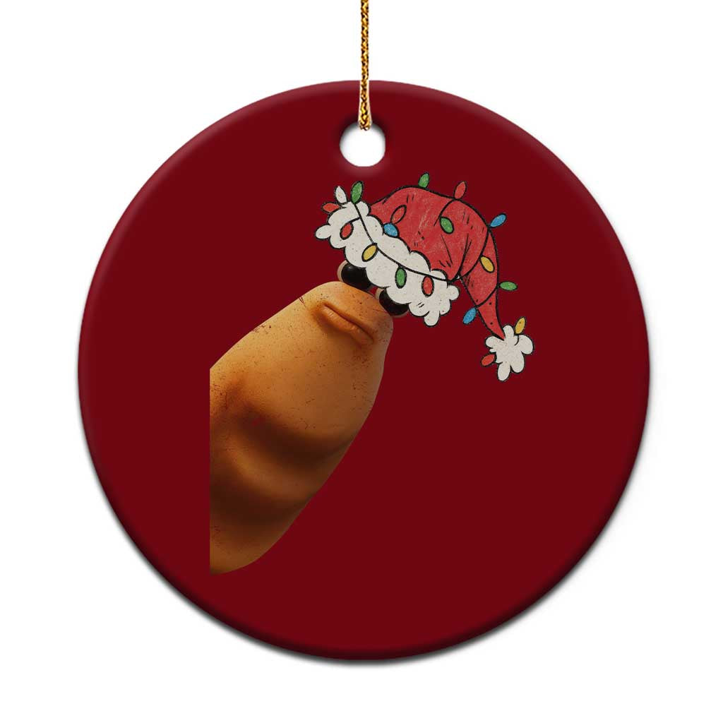 Marcus The Worm Christmas Ceramic Ornament Funny Internet Brainrot Meme TS10 1pc Red Print Your Wear