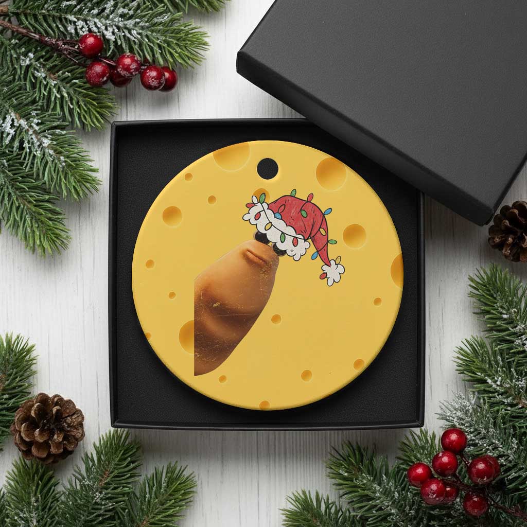 Marcus The Worm Christmas Ceramic Ornament Funny Internet Brainrot Meme TS10 1pc Yellow Cheese Print Your Wear