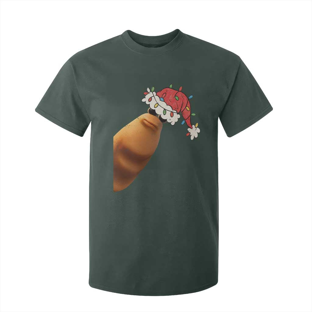 Marcus The Worm Christmas T Shirt For Kid Funny Internet Brainrot Meme TS10 Dark Forest Green Print Your Wear