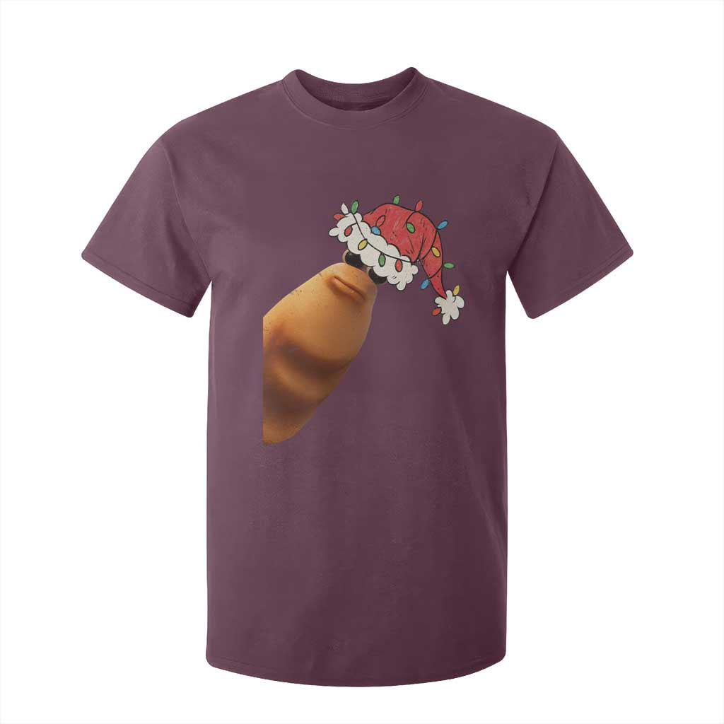 Marcus The Worm Christmas T Shirt For Kid Funny Internet Brainrot Meme TS10 Maroon Print Your Wear