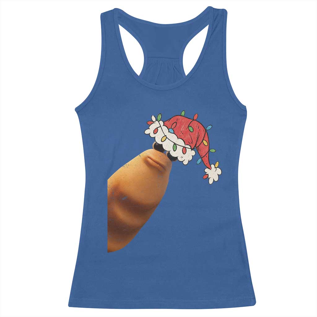 Marcus The Worm Christmas Racerback Tank Top Funny Internet Brainrot Meme TS10 Royal Blue Print Your Wear