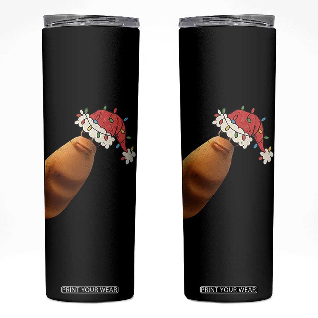 Marcus The Worm Christmas Skinny Tumbler Funny Internet Brainrot Meme TS10 Black Print Your Wear