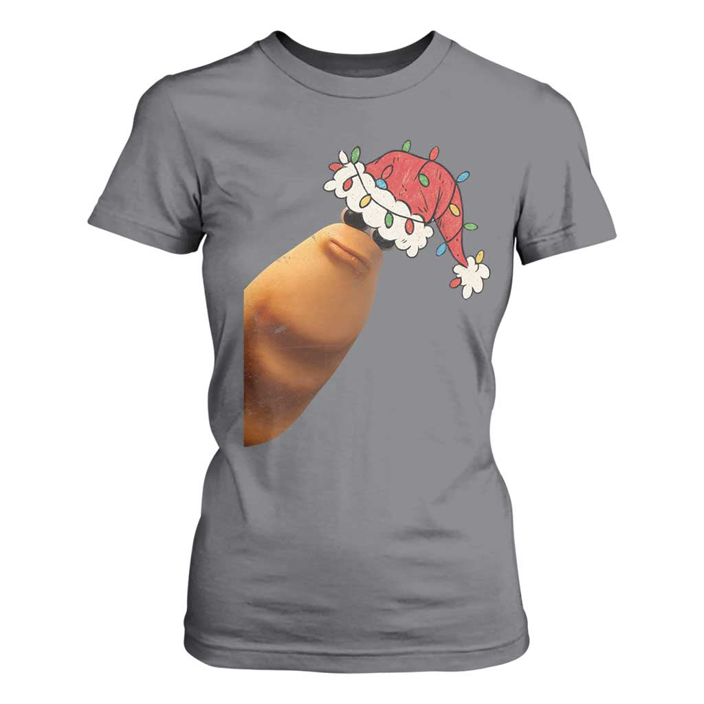 Marcus The Worm Christmas T Shirt For Women Funny Internet Brainrot Meme TS10 Charcoal Print Your Wear