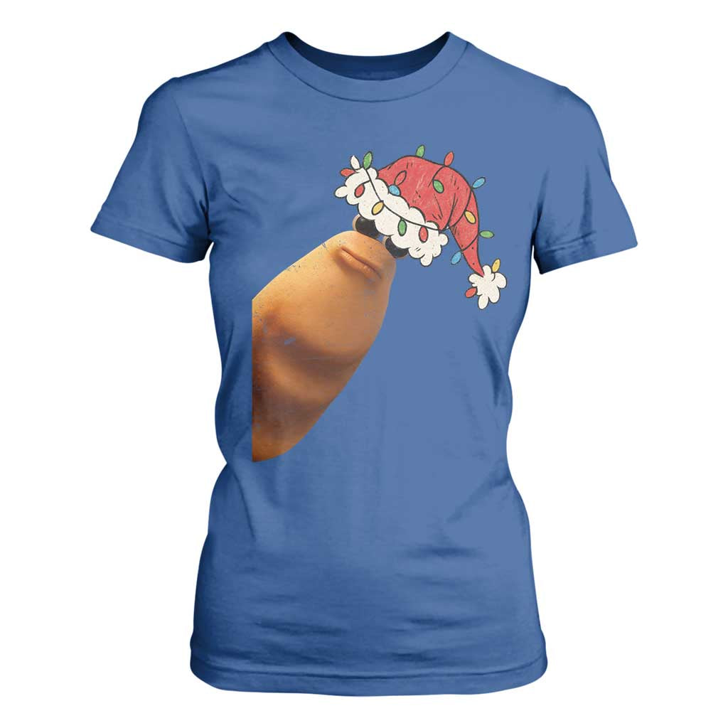 Marcus The Worm Christmas T Shirt For Women Funny Internet Brainrot Meme TS10 Royal Blue Print Your Wear