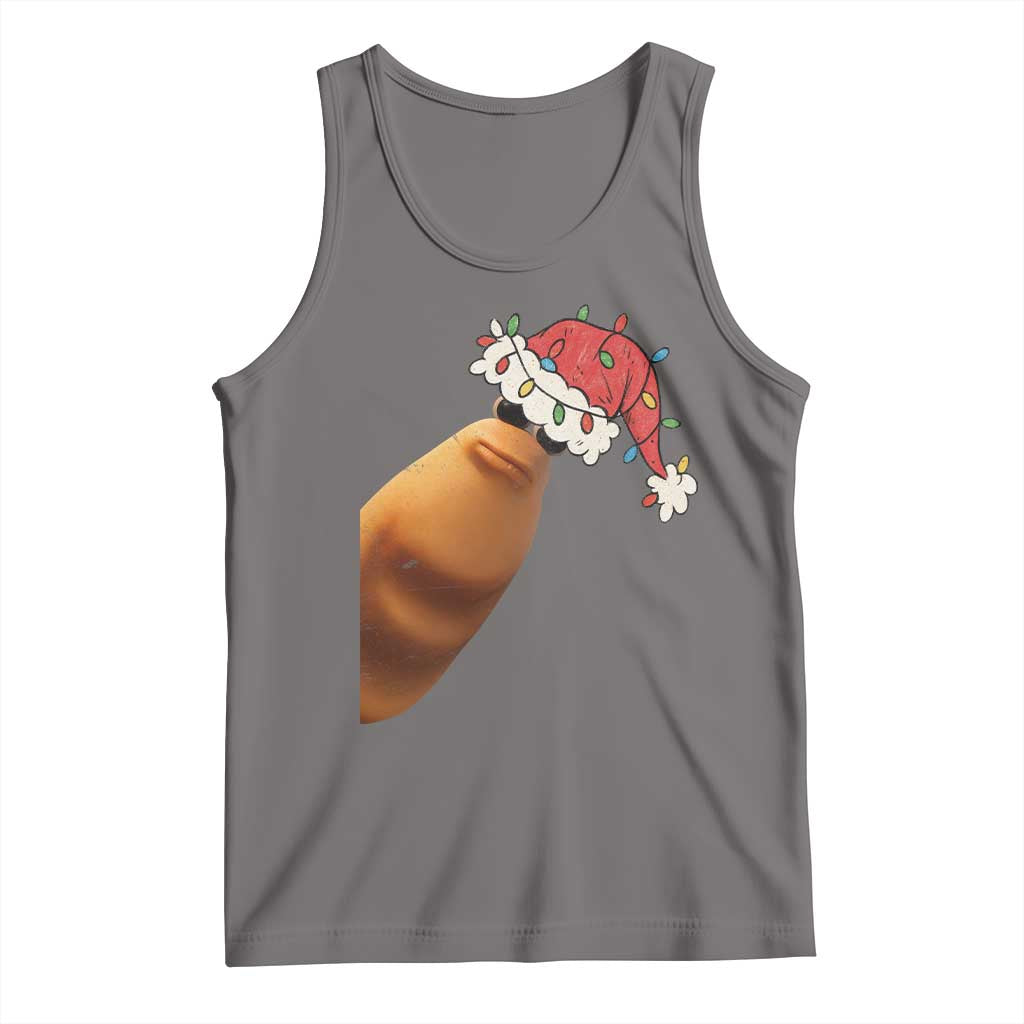 Marcus The Worm Christmas Tank Top Funny Internet Brainrot Meme TS10 Deep Heather Print Your Wear