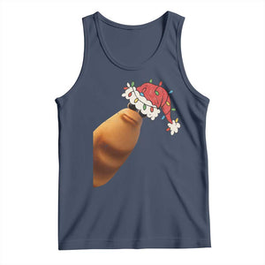 Marcus The Worm Christmas Tank Top Funny Internet Brainrot Meme TS10 Navy Print Your Wear