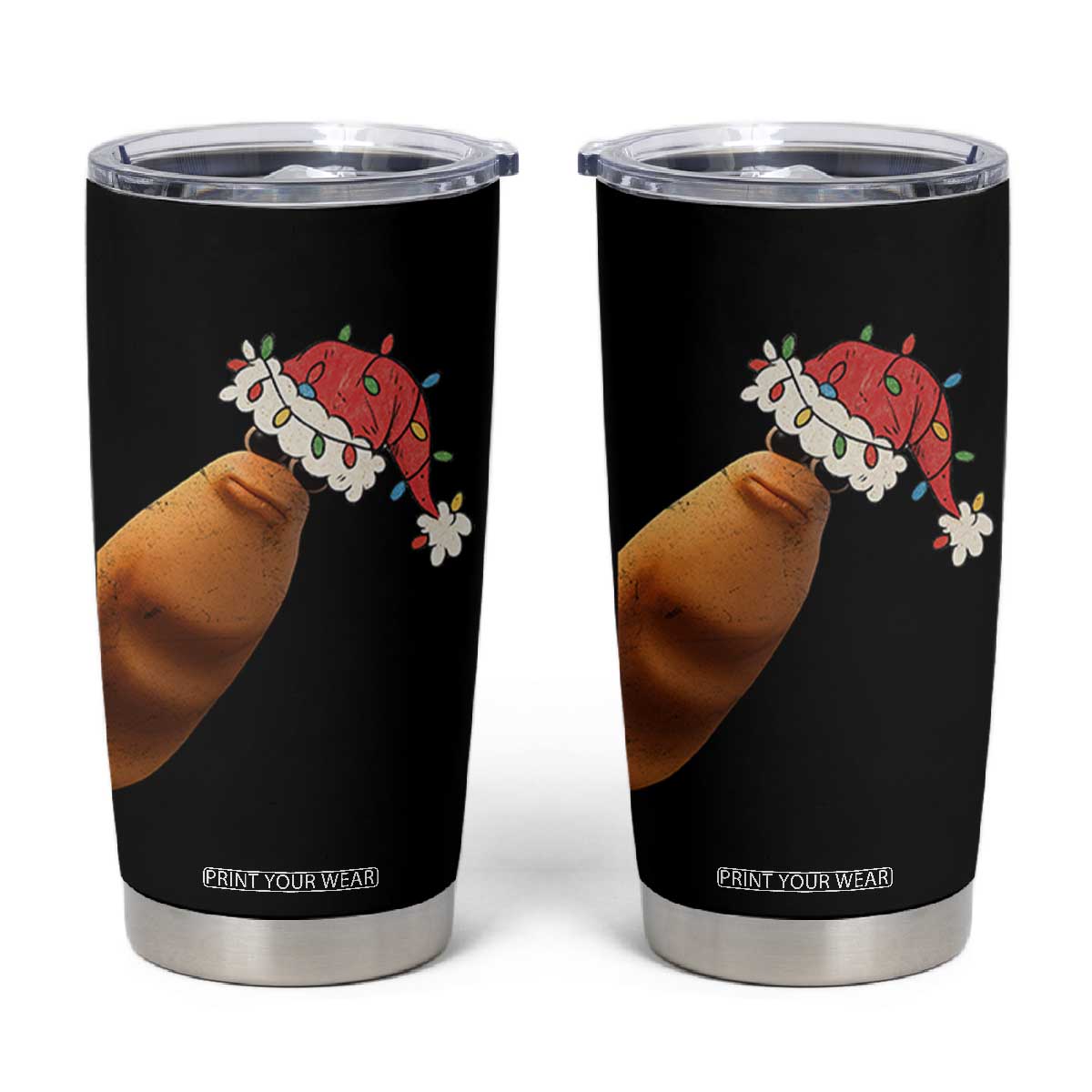 Marcus The Worm Christmas Tumbler Cup Funny Internet Brainrot Meme TS10 Black Print Your Wear