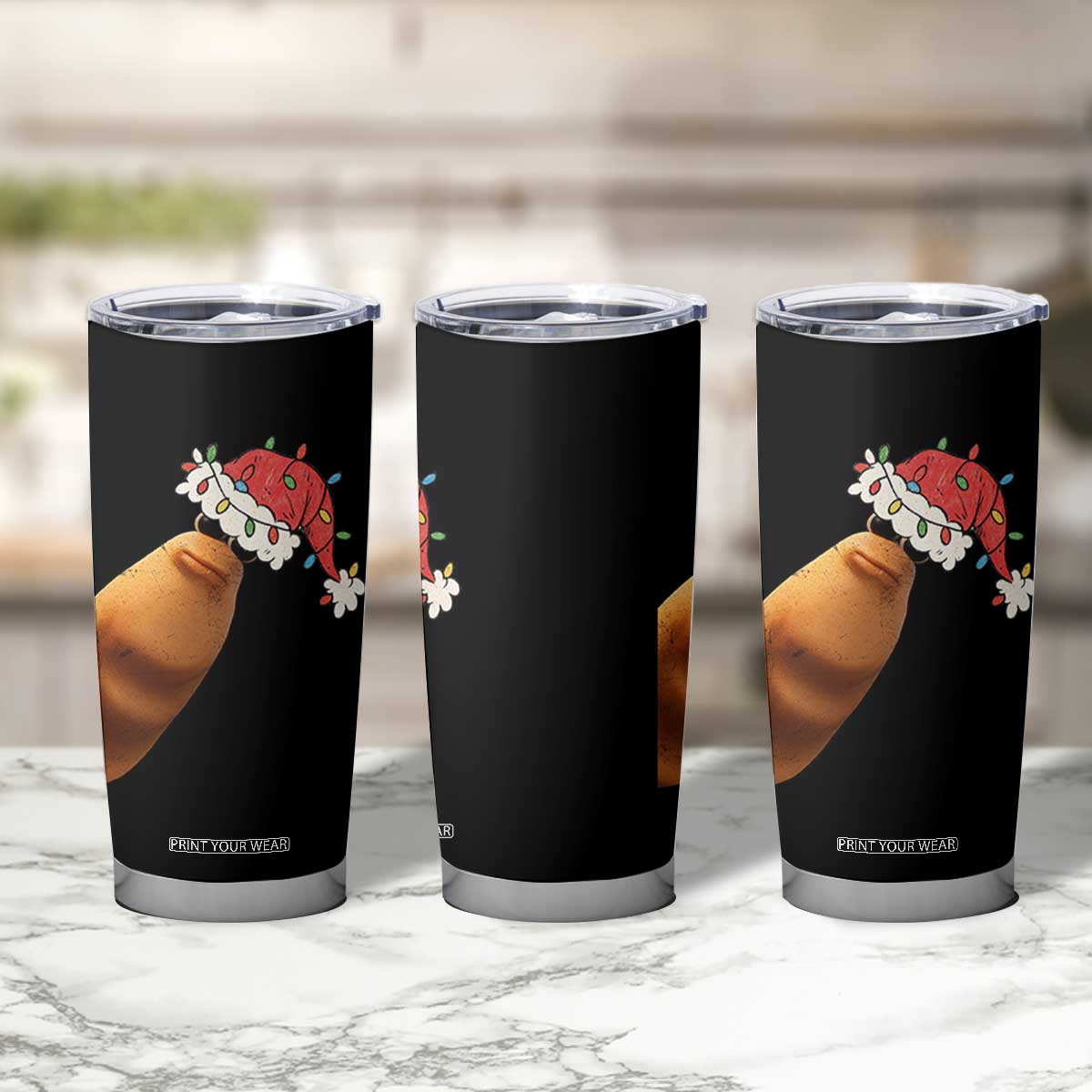 Marcus The Worm Christmas Tumbler Cup Funny Internet Brainrot Meme TS10 Print Your Wear