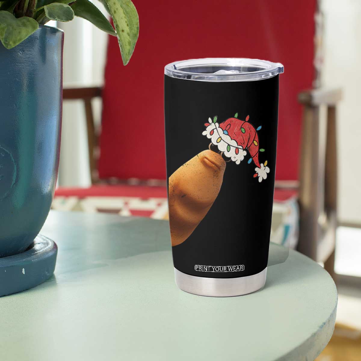 Marcus The Worm Christmas Tumbler Cup Funny Internet Brainrot Meme TS10 Print Your Wear