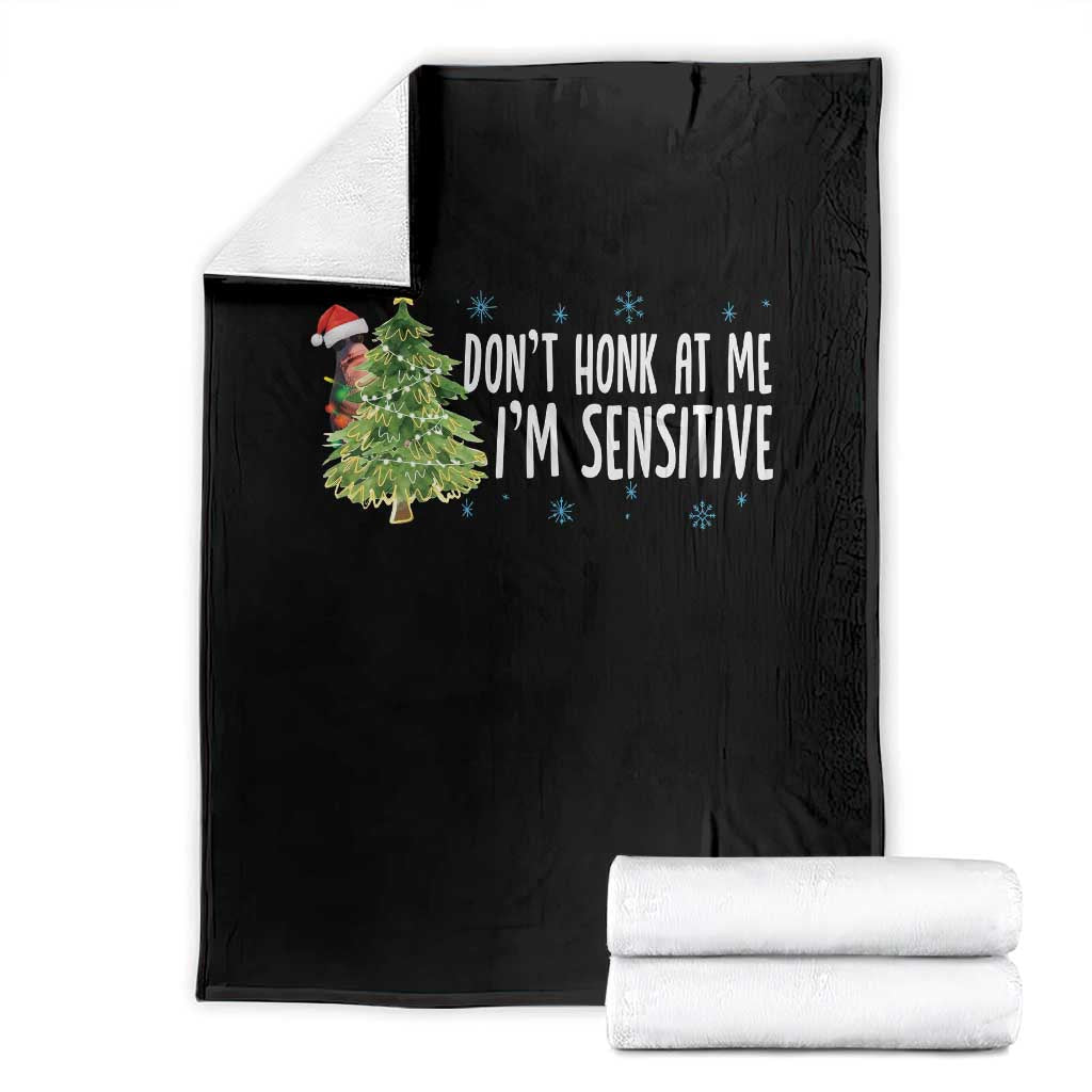 Christmas Marcus The Worm Throw Blanket Dont Honk At Me Im Sensitive Funny Brainrot Meme TS10 Black Print Your Wear