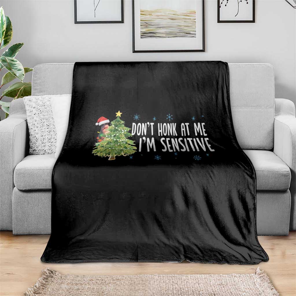 Christmas Marcus The Worm Throw Blanket Dont Honk At Me Im Sensitive Funny Brainrot Meme TS10 Print Your Wear
