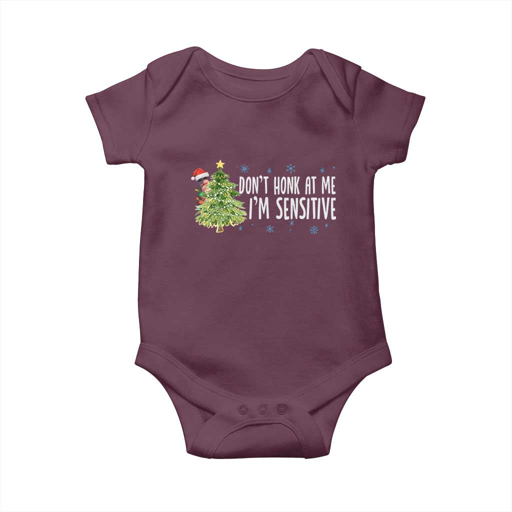 Christmas Marcus The Worm Baby Onesie Dont Honk At Me Im Sensitive Funny Brainrot Meme TS10 Maroon Print Your Wear