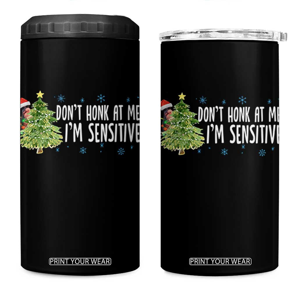 Christmas Marcus The Worm 4 in 1 Can Cooler Tumbler Dont Honk At Me Im Sensitive Funny Brainrot Meme TS10 One Size: 16 oz Black Print Your Wear