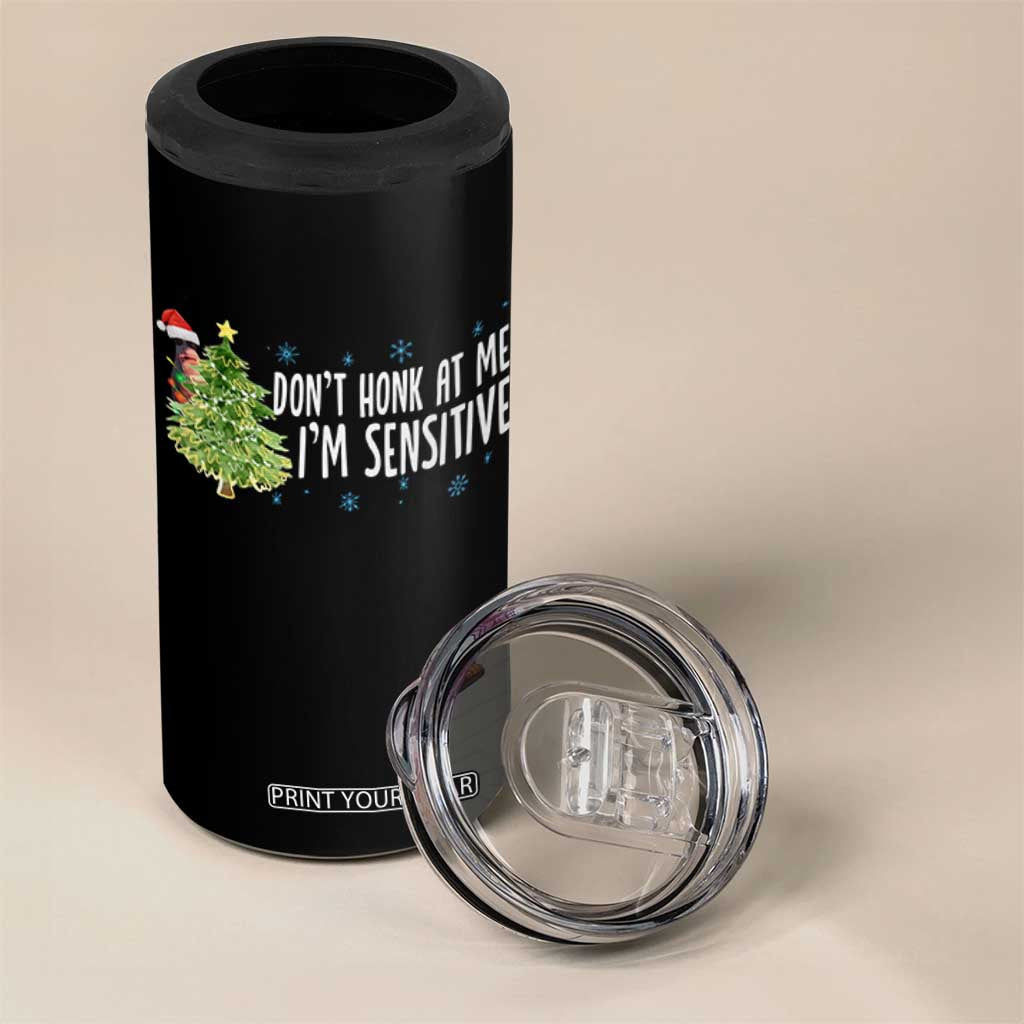 Christmas Marcus The Worm 4 in 1 Can Cooler Tumbler Dont Honk At Me Im Sensitive Funny Brainrot Meme TS10 Print Your Wear