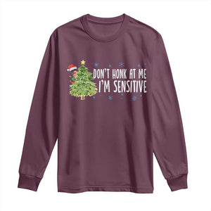Christmas Marcus The Worm Long Sleeve Shirt Dont Honk At Me Im Sensitive Funny Brainrot Meme TS10 Maroon Print Your Wear