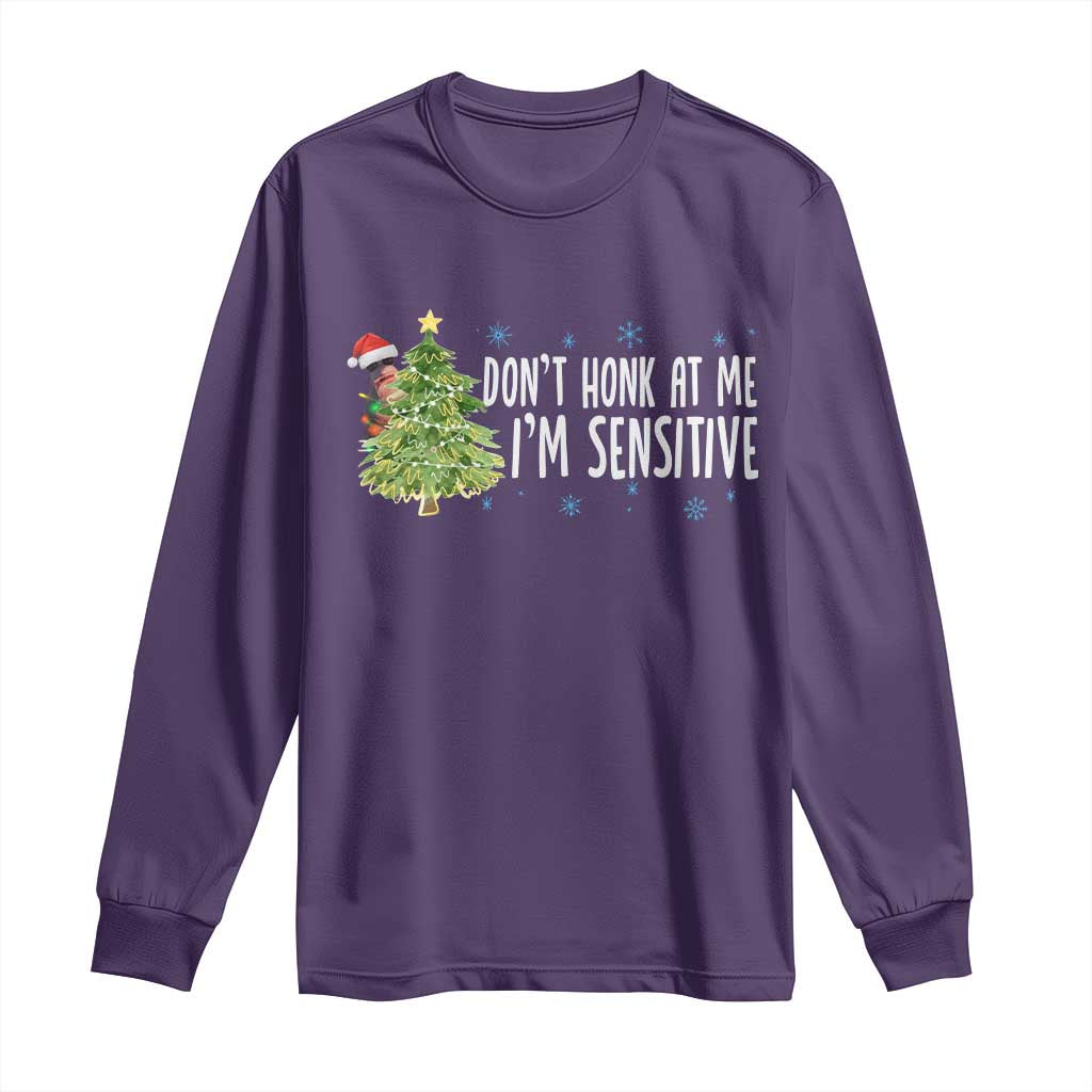 Christmas Marcus The Worm Long Sleeve Shirt Dont Honk At Me Im Sensitive Funny Brainrot Meme TS10 Purple Print Your Wear