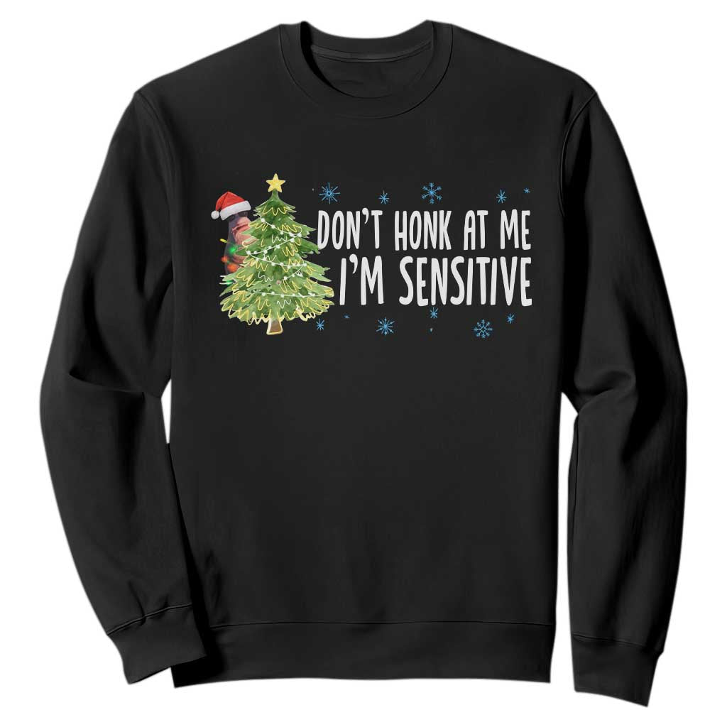 Christmas Marcus The Worm Sweatshirt Dont Honk At Me Im Sensitive Funny Brainrot Meme TS10 Black Print Your Wear