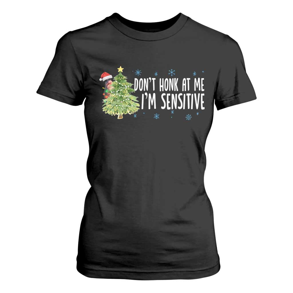 Christmas Marcus The Worm T Shirt For Women Dont Honk At Me Im Sensitive Funny Brainrot Meme TS10 Black Print Your Wear