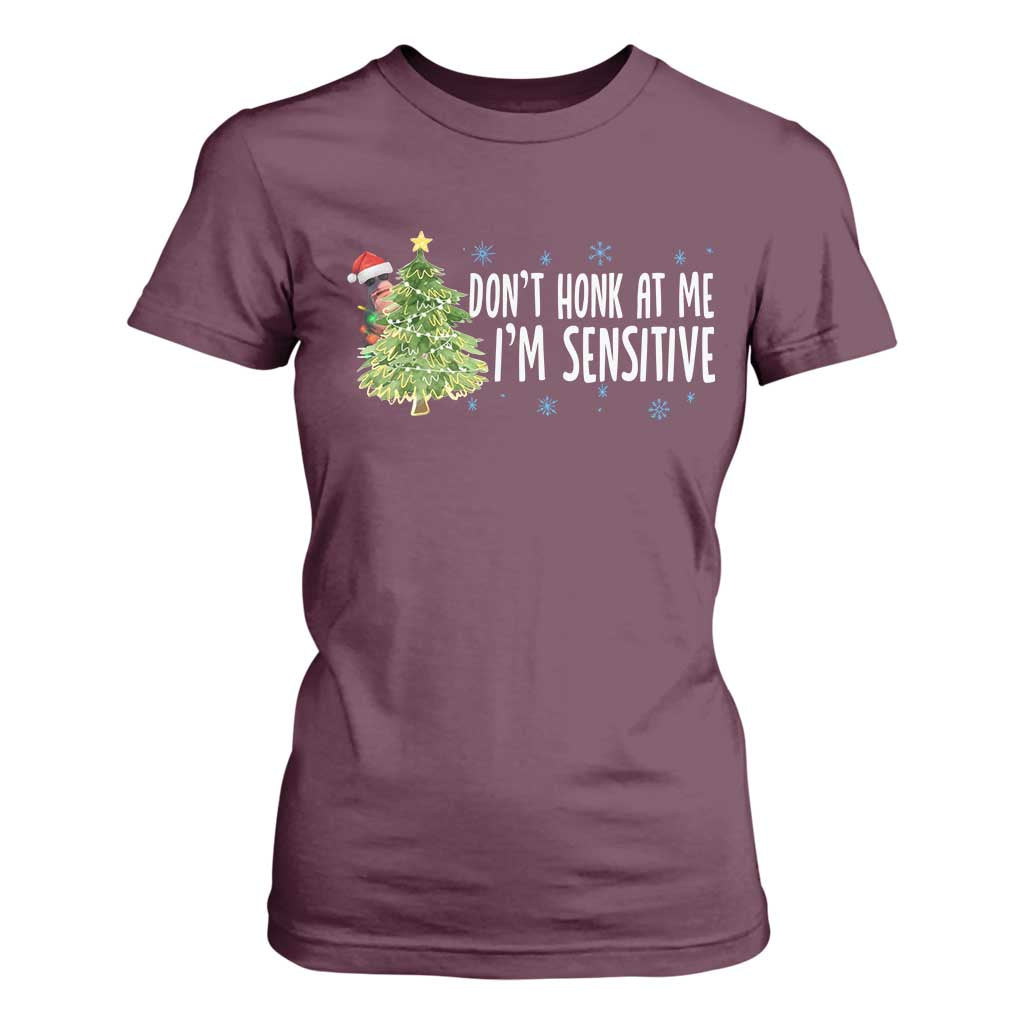 Christmas Marcus The Worm T Shirt For Women Dont Honk At Me Im Sensitive Funny Brainrot Meme TS10 Maroon Print Your Wear