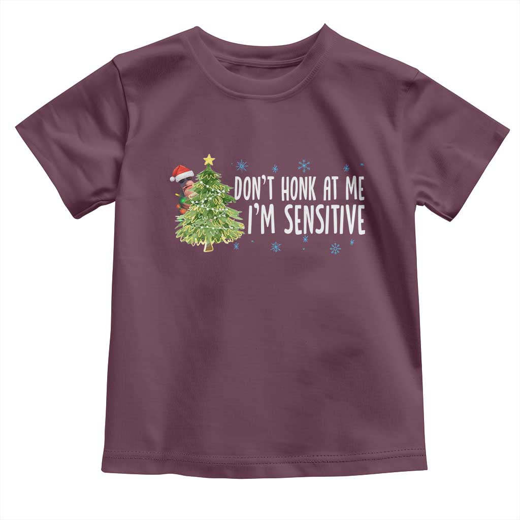 Christmas Marcus The Worm Toddler T Shirt Dont Honk At Me Im Sensitive Funny Brainrot Meme TS10 Maroon Print Your Wear