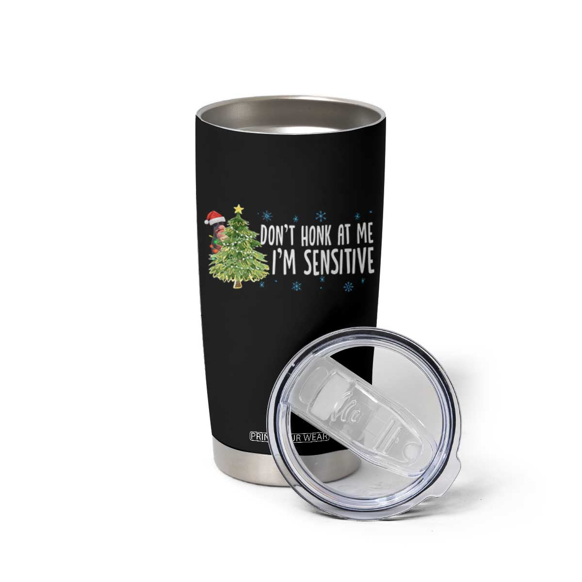 Christmas Marcus The Worm Tumbler Cup Dont Honk At Me Im Sensitive Funny Brainrot Meme TS10 Print Your Wear