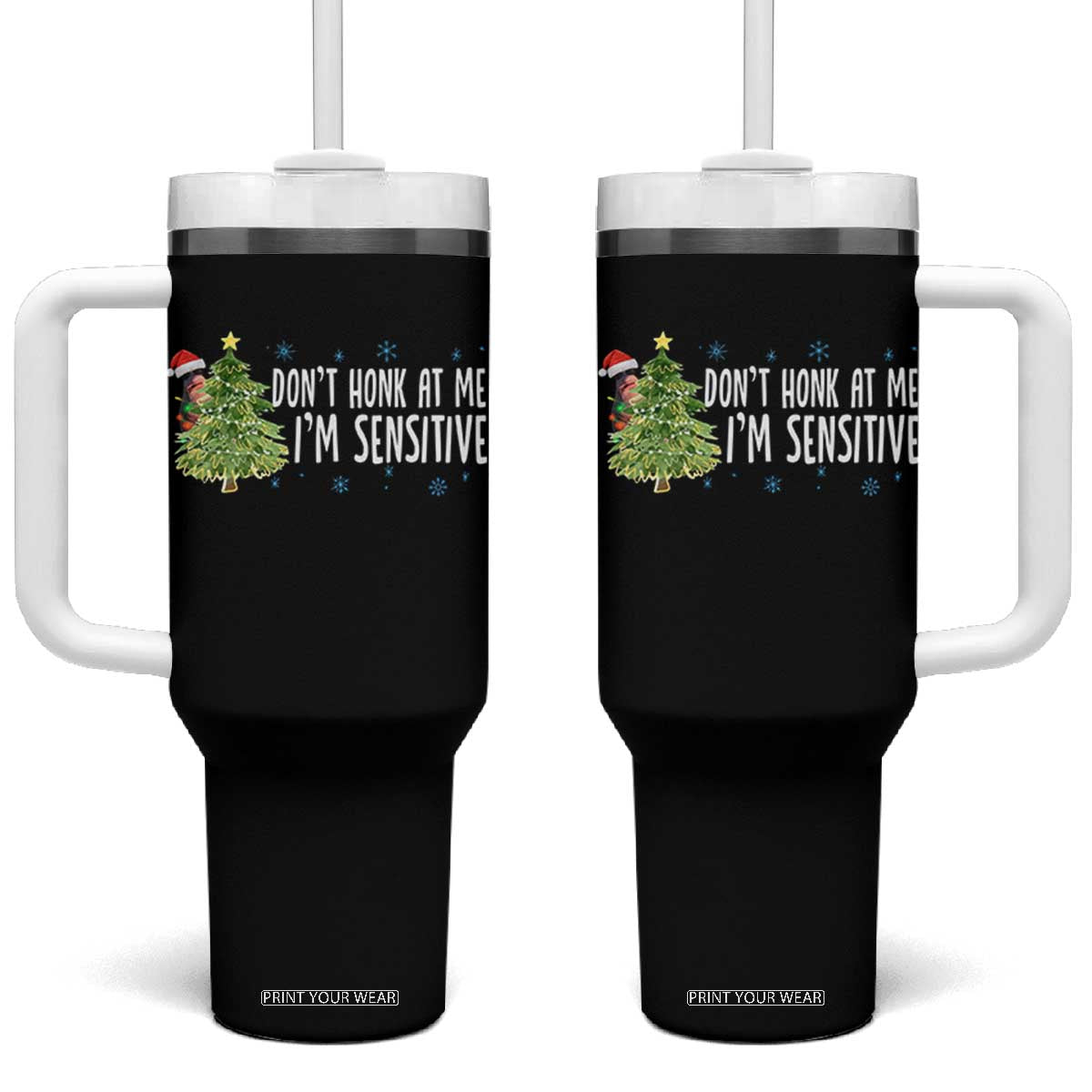 Christmas Marcus The Worm Tumbler With Handle Dont Honk At Me Im Sensitive Funny Brainrot Meme TS10 One Size: 40 oz Black Print Your Wear