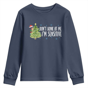 Christmas Marcus The Worm Youth Sweatshirt Dont Honk At Me Im Sensitive Funny Brainrot Meme TS10 Navy Print Your Wear