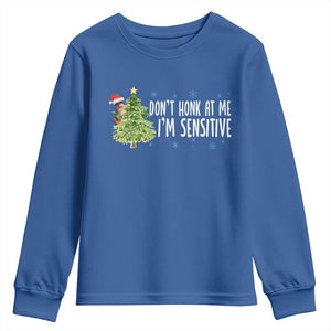 Christmas Marcus The Worm Youth Sweatshirt Dont Honk At Me Im Sensitive Funny Brainrot Meme TS10 Royal Blue Print Your Wear