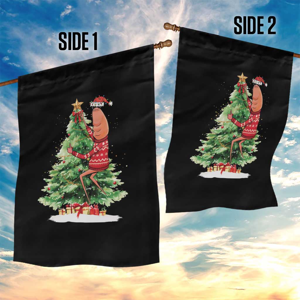 Marcus The Worm Christmas Garden Flag Funny Brain Rot Meme TS10 Print Your Wear