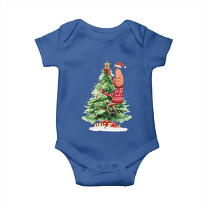 Marcus The Worm Christmas Baby Onesie Funny Brain Rot Meme TS10 Royal Blue Print Your Wear