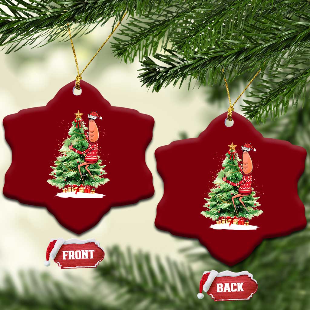 Marcus The Worm Christmas Ceramic Ornament Funny Brain Rot Meme TS10 Print Your Wear