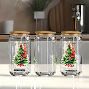 Marcus The Worm Christmas Glass Can Funny Brain Rot Meme TS10 Print Your Wear