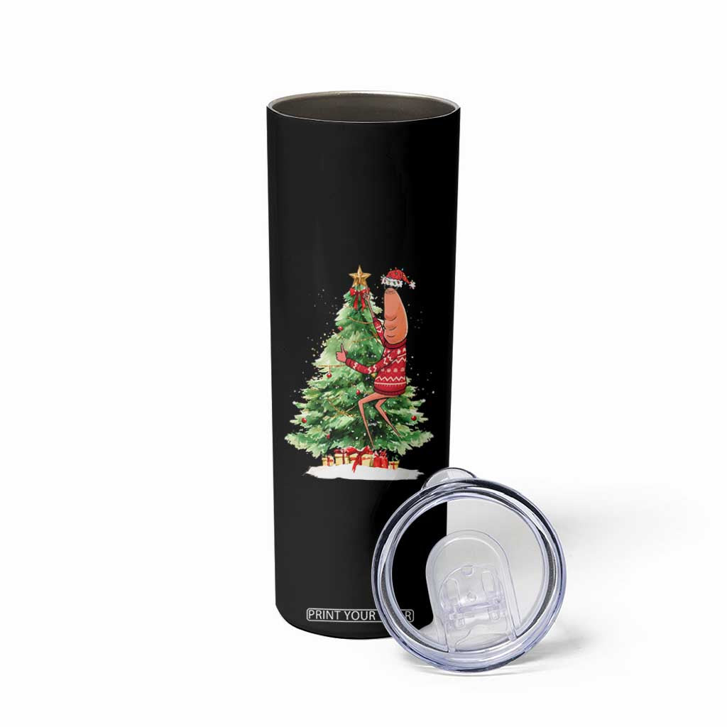 Marcus The Worm Christmas Skinny Tumbler Funny Brain Rot Meme TS10 Print Your Wear