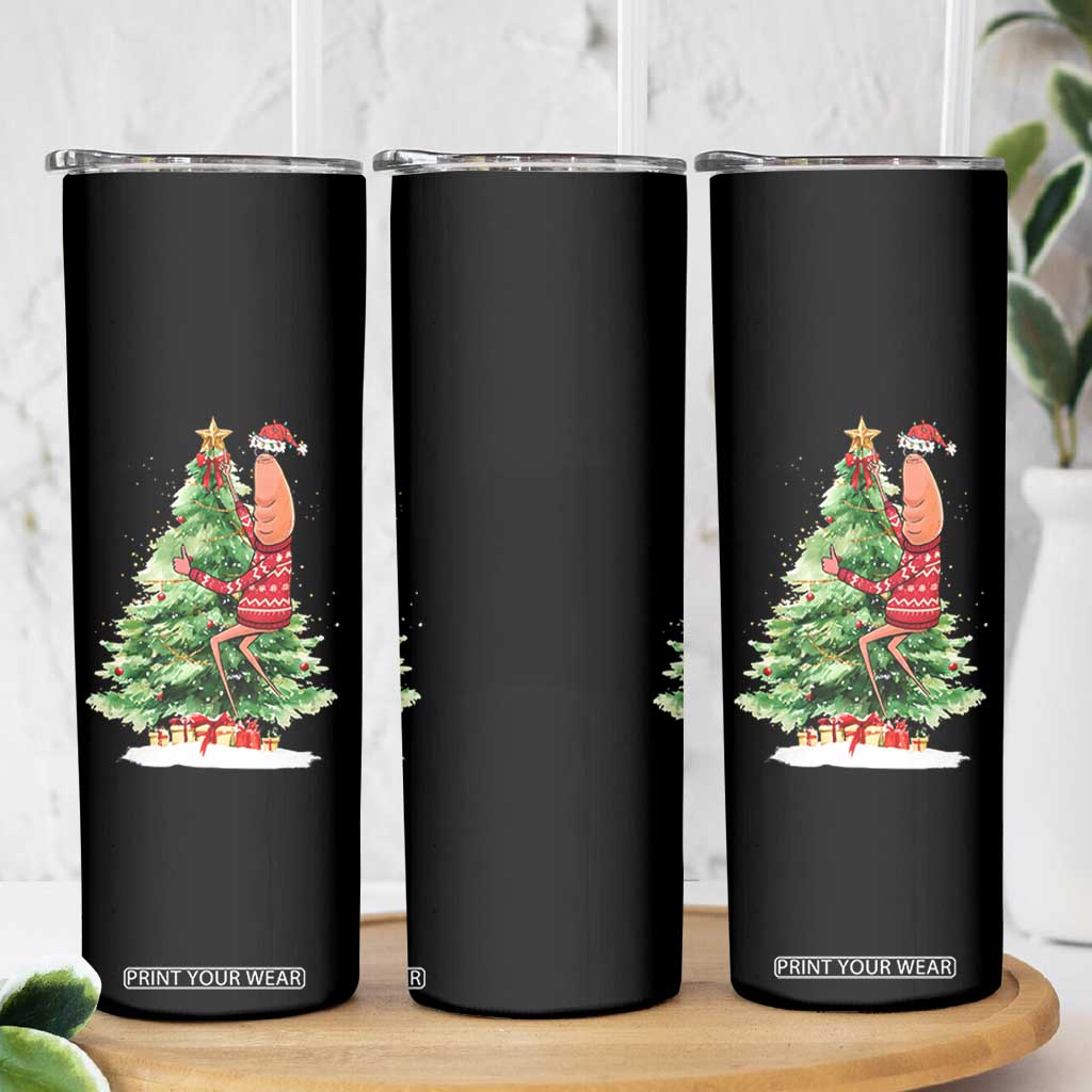 Marcus The Worm Christmas Skinny Tumbler Funny Brain Rot Meme TS10 Print Your Wear