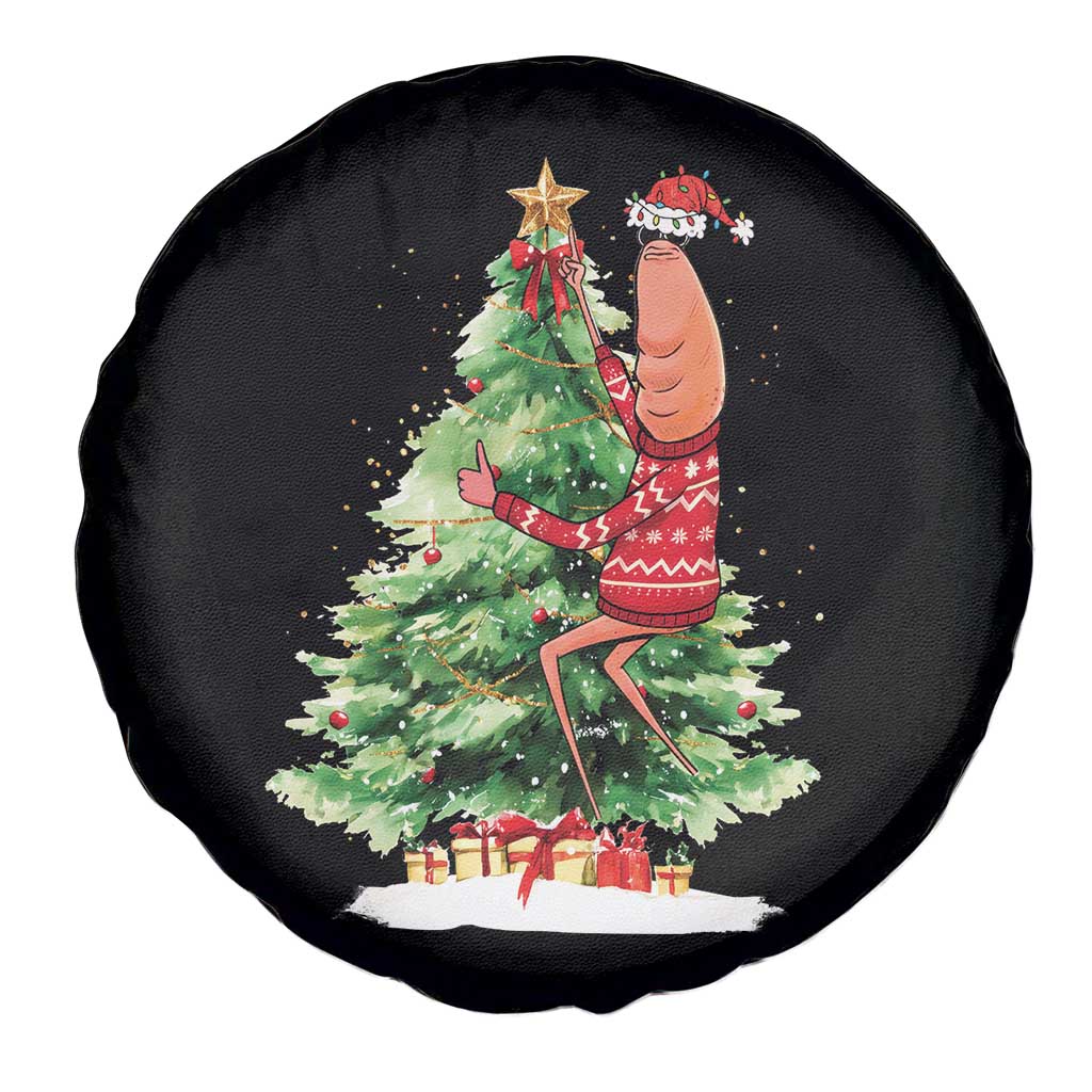 Marcus The Worm Christmas Spare Tire Cover Funny Brain Rot Meme TS10 Print Your Wear