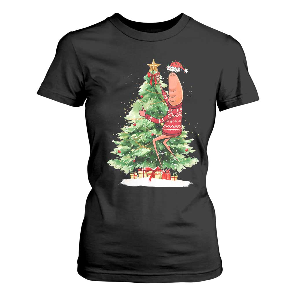Marcus The Worm Christmas T Shirt For Women Funny Brain Rot Meme TS10 Black Print Your Wear