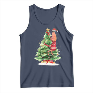 Marcus The Worm Christmas Tank Top Funny Brain Rot Meme TS10 Navy Print Your Wear