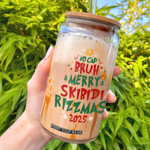 Funny Six Seven 67 Meme Christmas Tree Glass Can Funny 6 7 Bruh Gen Alpha Slang Viral Meme TS10 Black Print Your Wear