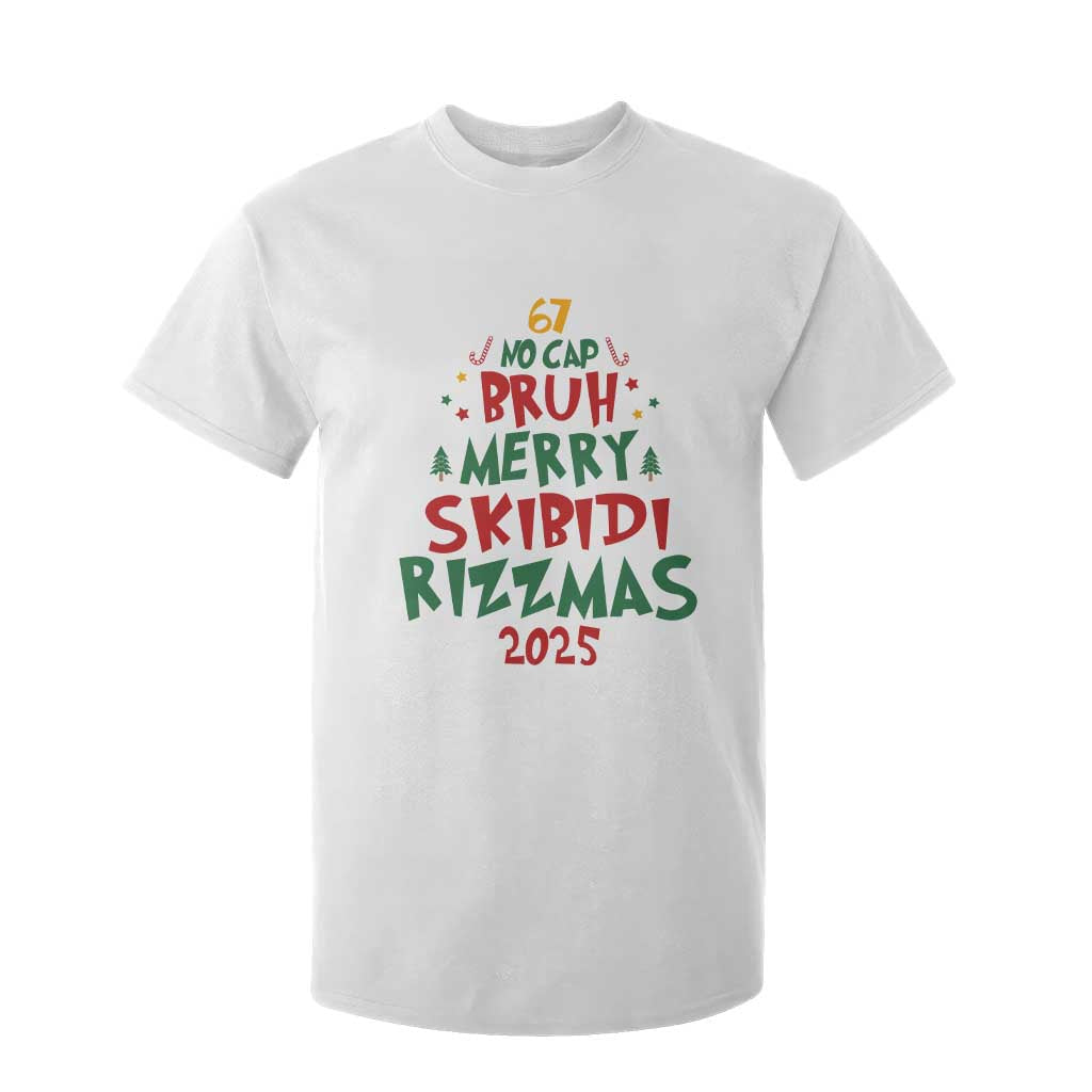 Funny Six Seven 67 Meme Christmas Tree T Shirt For Kid Funny 6 7 Bruh Gen Alpha Slang Viral Meme TS10 White Print Your Wear