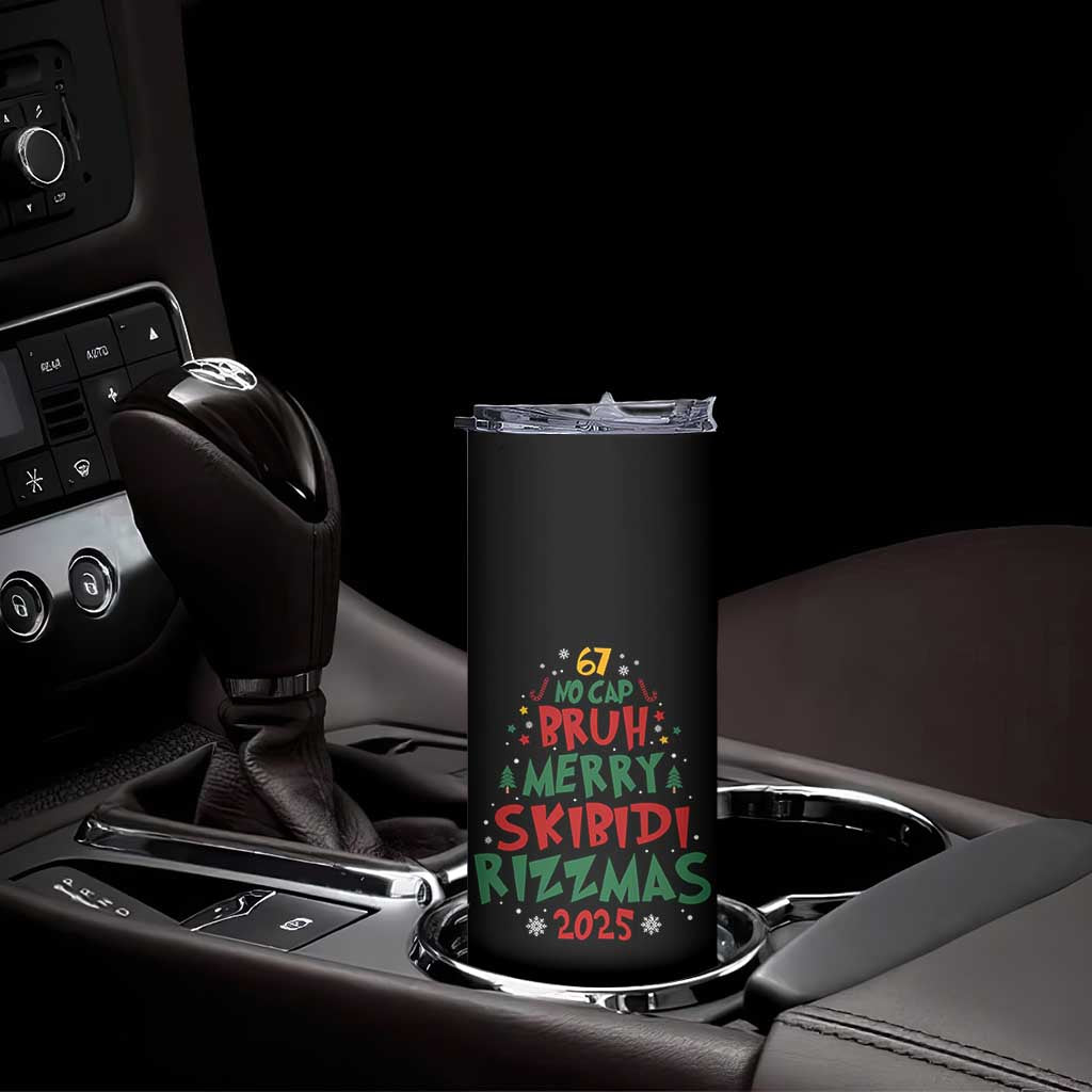 Funny Six Seven 67 Meme Christmas Tree Skinny Tumbler Funny 6 7 Bruh Gen Alpha Slang Viral Meme TS10 Print Your Wear