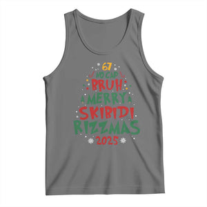 Funny Six Seven 67 Meme Christmas Tree Tank Top Funny 6 7 Bruh Gen Alpha Slang Viral Meme TS10 Black Heather Print Your Wear