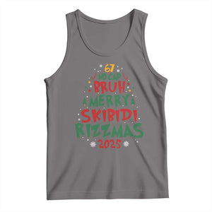 Funny Six Seven 67 Meme Christmas Tree Tank Top Funny 6 7 Bruh Gen Alpha Slang Viral Meme TS10 Deep Heather Print Your Wear