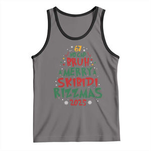 Funny Six Seven 67 Meme Christmas Tree Tank Top Funny 6 7 Bruh Gen Alpha Slang Viral Meme TS10 Deep Heather Black Print Your Wear