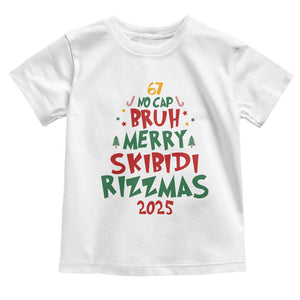 Funny Six Seven 67 Meme Christmas Tree Toddler T Shirt Funny 6 7 Bruh Gen Alpha Slang Viral Meme TS10 White Print Your Wear