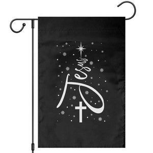 Jesus Christmas Tree Garden Flag Christian Faith TS10 Black Print Your Wear