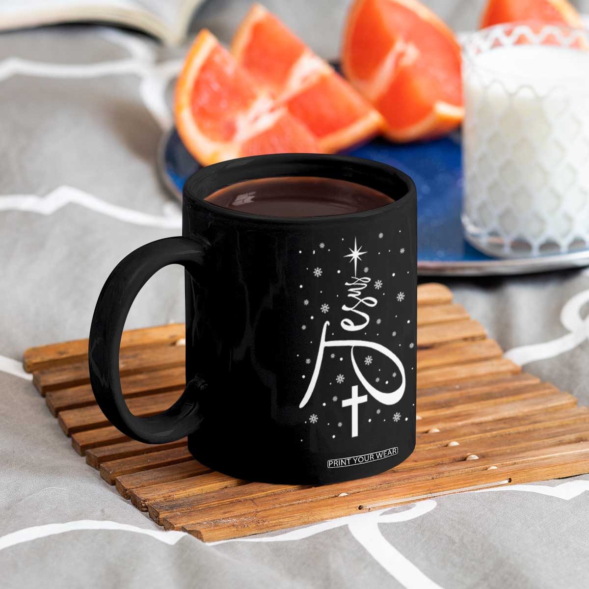 Jesus Christmas Tree Coffee Mug Christian Faith TS10 Print Your Wear