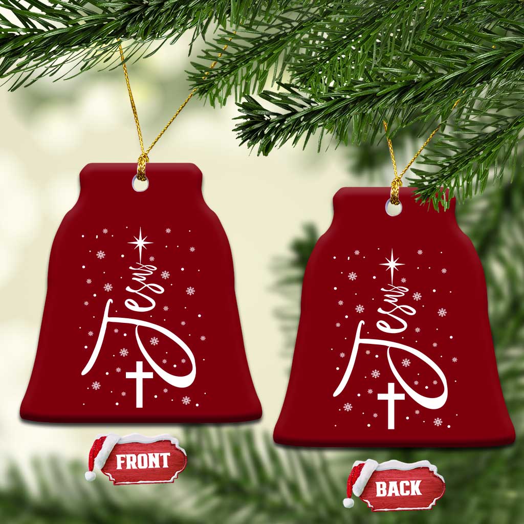 Jesus Christmas Tree Ceramic Ornament Christian Faith TS10 Print Your Wear