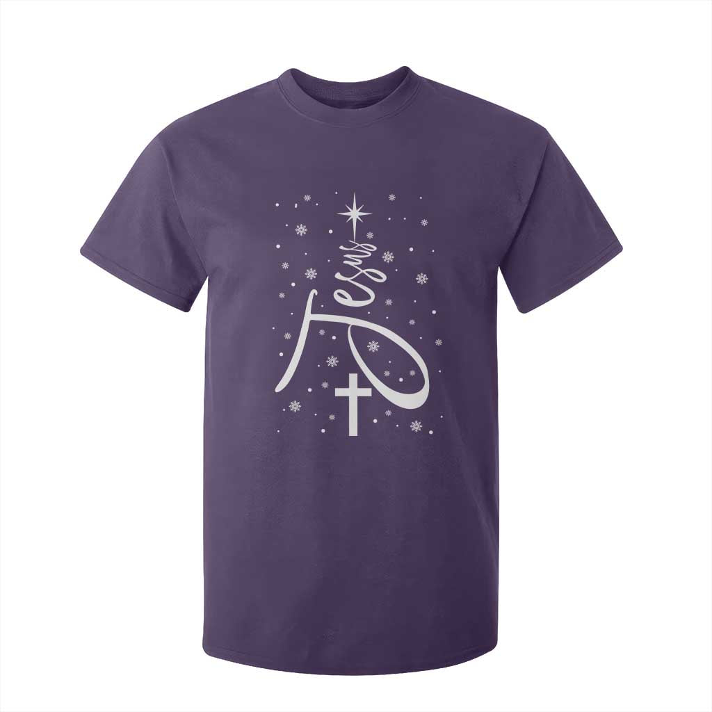 Jesus Christmas Tree T Shirt For Kid Christian Faith TS10 Purple Print Your Wear
